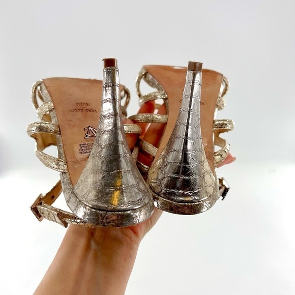 CV Signature Vogue Metallic Snake-Print Sandal size 9 M - Picture 8 of 11